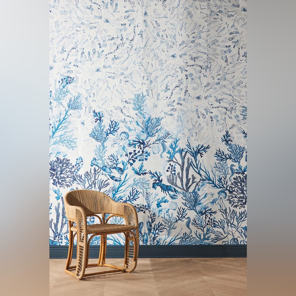 NWT Anthropologie Maeve Lobster Wallpaper Mural - Picture 3 of 3